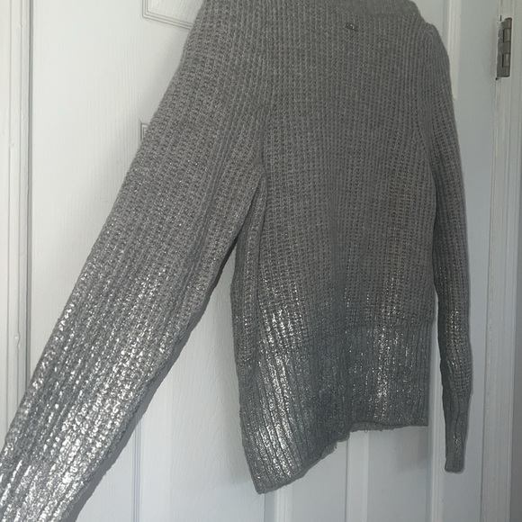 Armani Exchange A | X size X small pullover sweater gray misty grey coated NEW - Picture 12 of 15